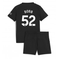 Stroje piłkarskie Manchester City Oscar Bobb #52 Koszulka Wyjazdowej dla dzieci 2025-26 Krótki Rękaw (+ szorty)